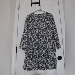 LAND’S END Women's Paisley Sheer Linen Coverup Dress